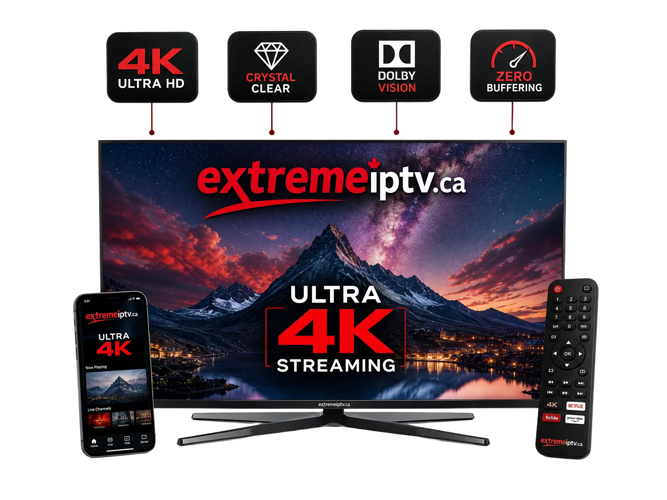 Extreme IPTV Canada 4K Ultra HD Quality Streaming
