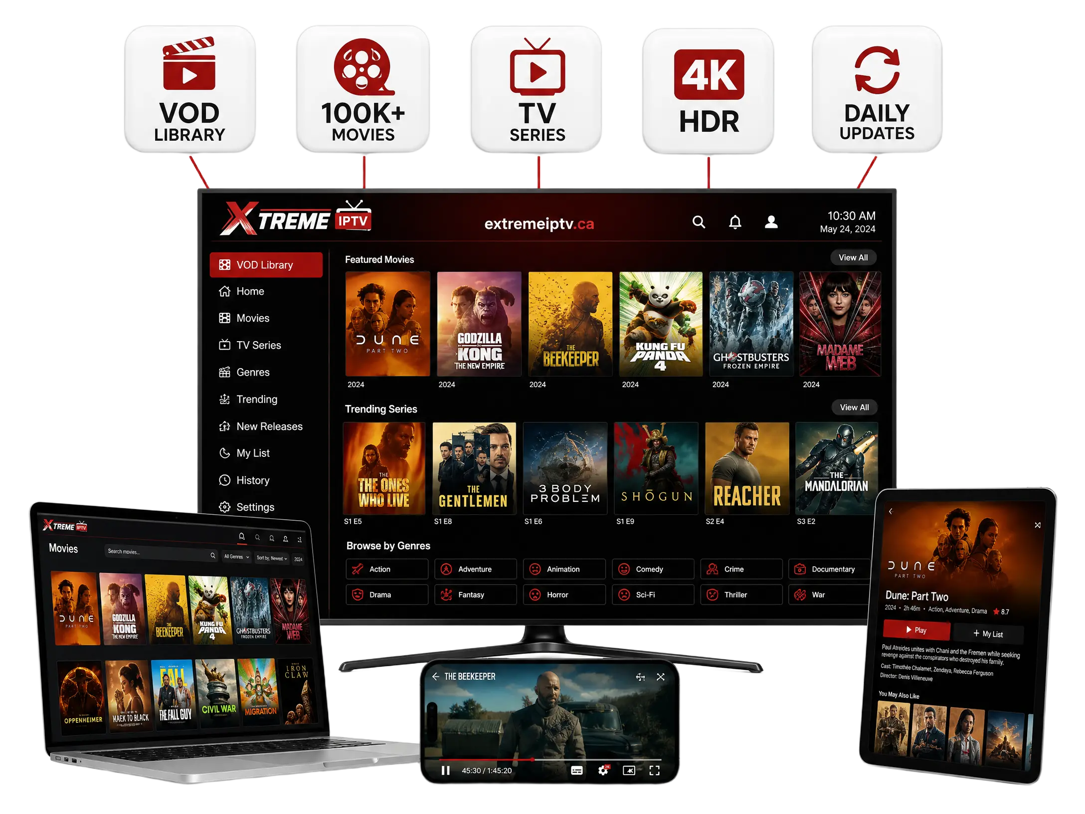 Extreme IPTV Canada Premium Channel Selection